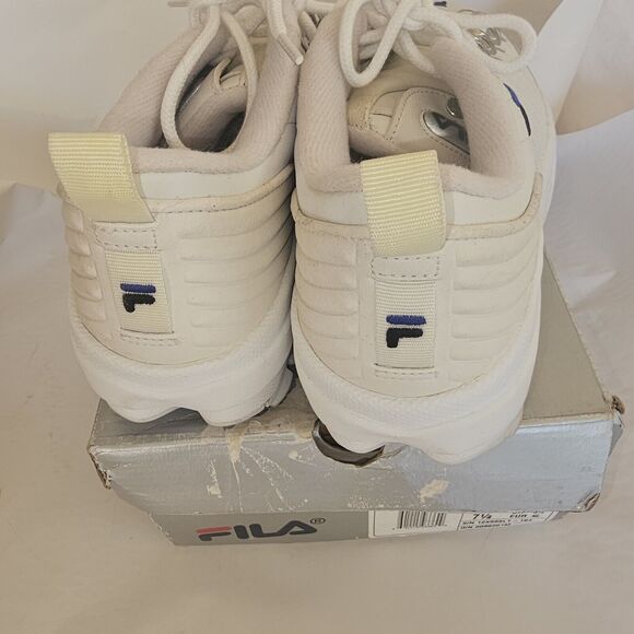 Vtg Fila M'S Disruptor 2002 Embroider White/ Blk/ Royal 7,5 - Picture 4 of 16